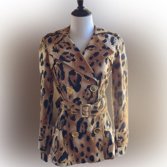 EUC Cache jacket in a gold animal print - Picture 1 of 5
